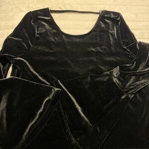 Francesca's Collections Black Velvet Top
